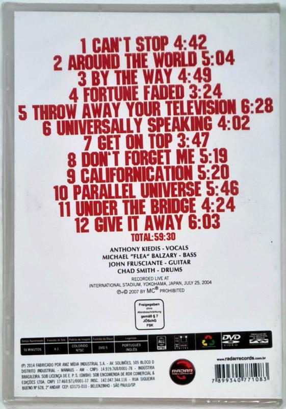 DVD Red Hot Chili Peppers Live Japan 2004 Novo Lacrado - Hm